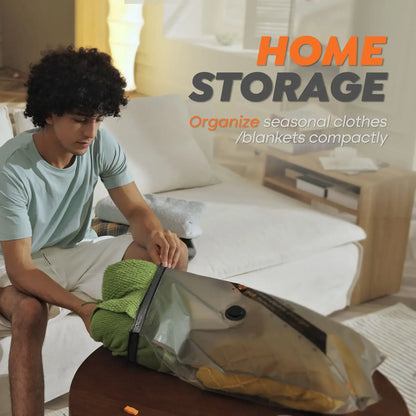 New X8 Vacuum Packing Pump Storage Bags，Summer Vibes Rechargeable Wireless Pump Travel Storage Bags Set - 20 Pack Portable Space Saver Bags for Travel & Home - Vacuum Compression Packing Seal for Clothes, Blankets, Seasonal Storage